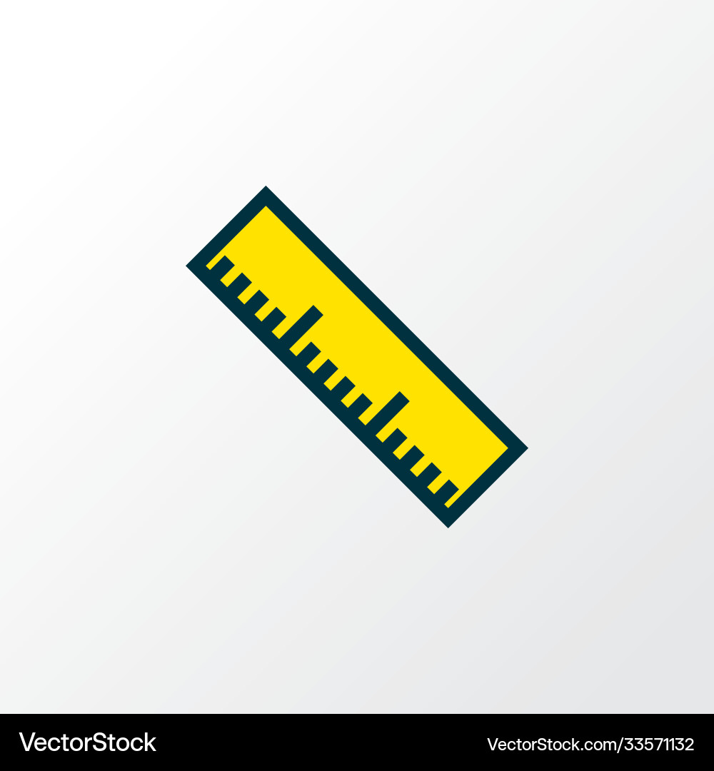 Ruler icon colored line symbol premium quality Vector Image