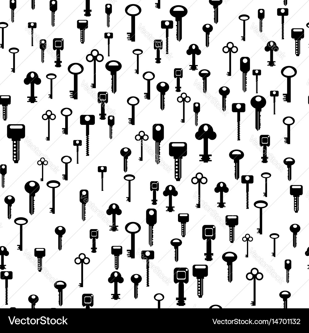 Seamless key pattern vector image