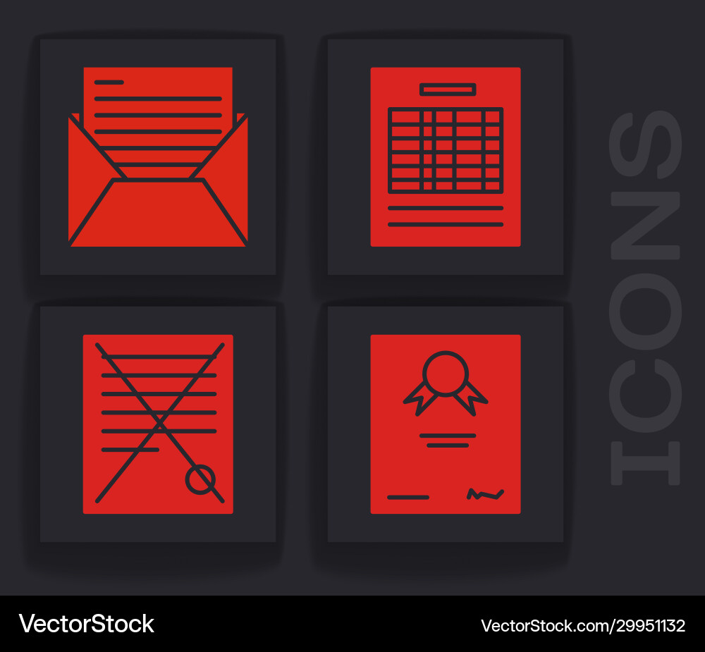 Set certificate template mail and e-mail report Set certificate template mail and e-mail report vector image
