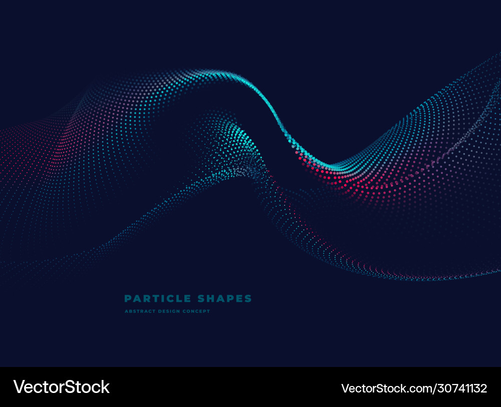 Simple abstract particle wave tube vector image