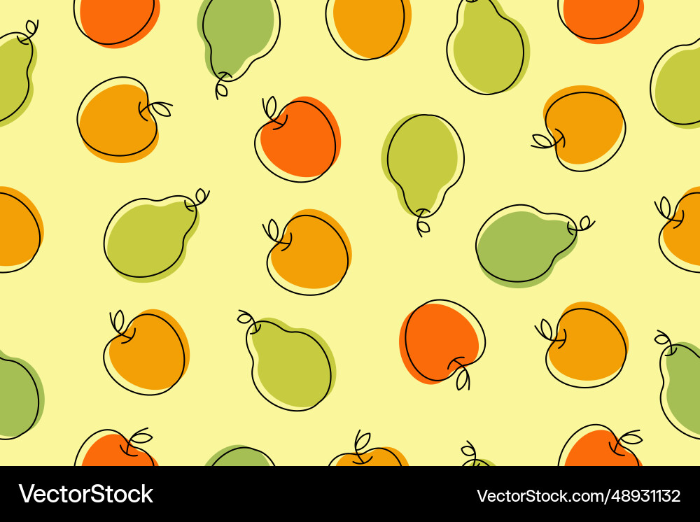 Simple seamless pattern with fruits Simple seamless pattern with fruits vector image
