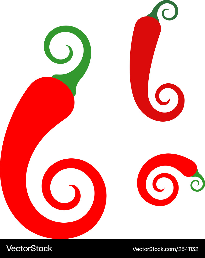 Single Chili Pepper Vector Image