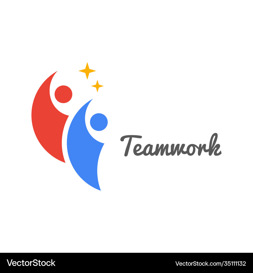 Teamwork & Collaboration Icon Royalty Free Vector Image