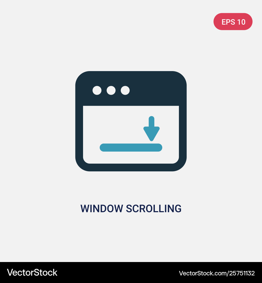 Two color window scrolling right icon from user Vector Image