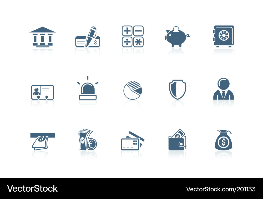 Banking icons Royalty Free Vector Image - VectorStock