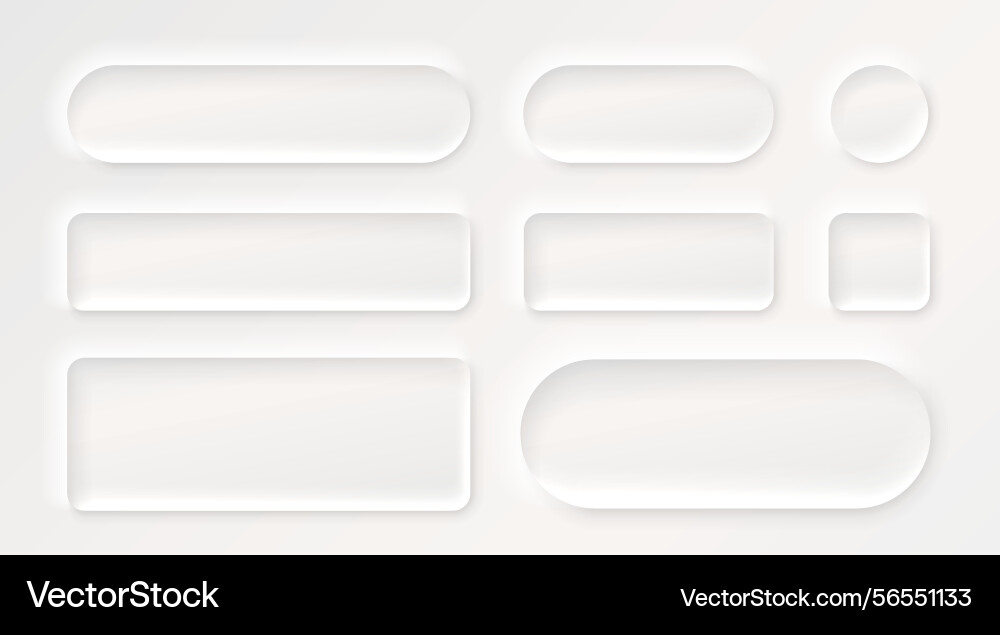 Frame button white color set minimal label Frame button white color set minimal label vector image