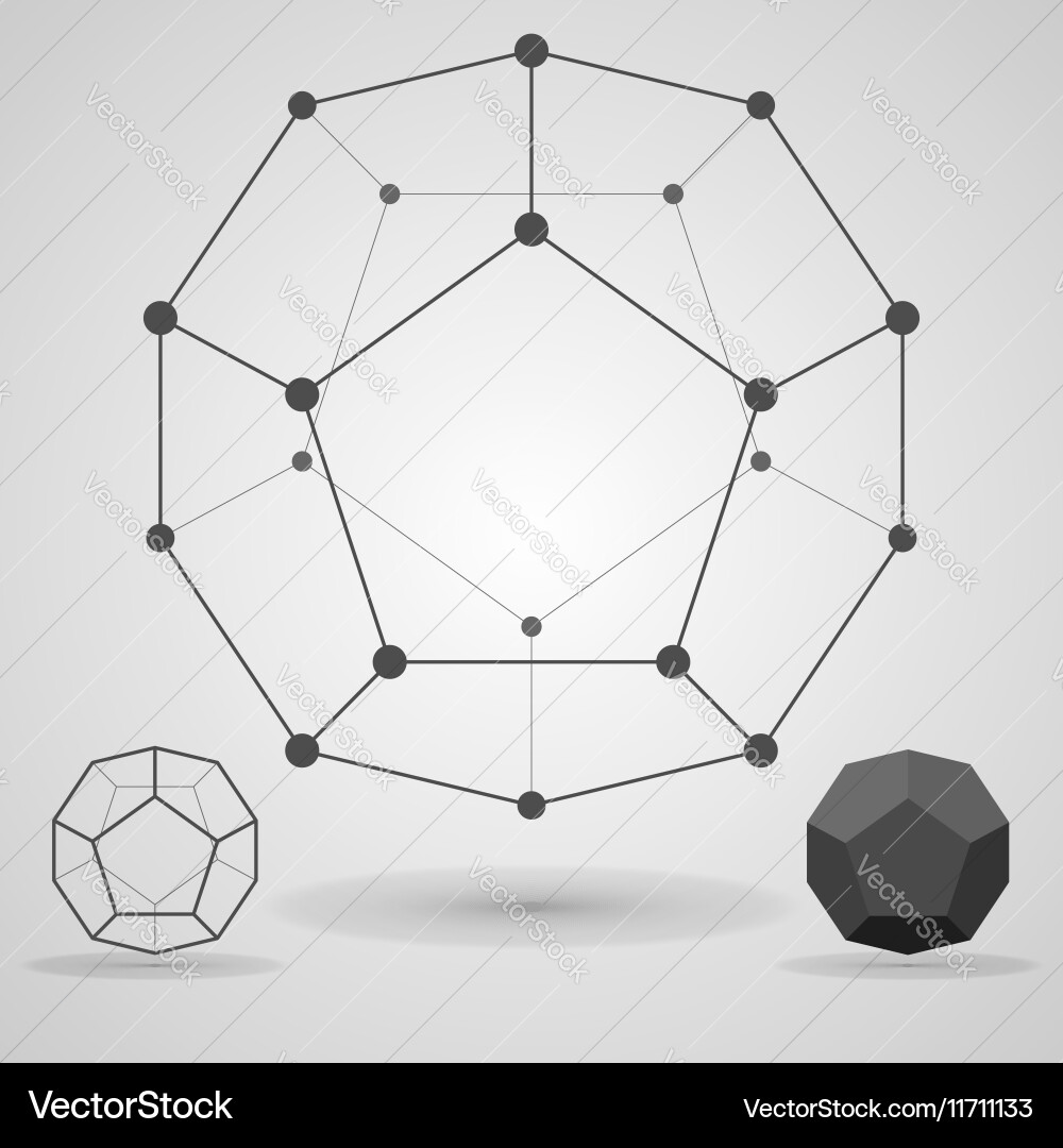 Geometric Network of Dots and Lines Vector Image