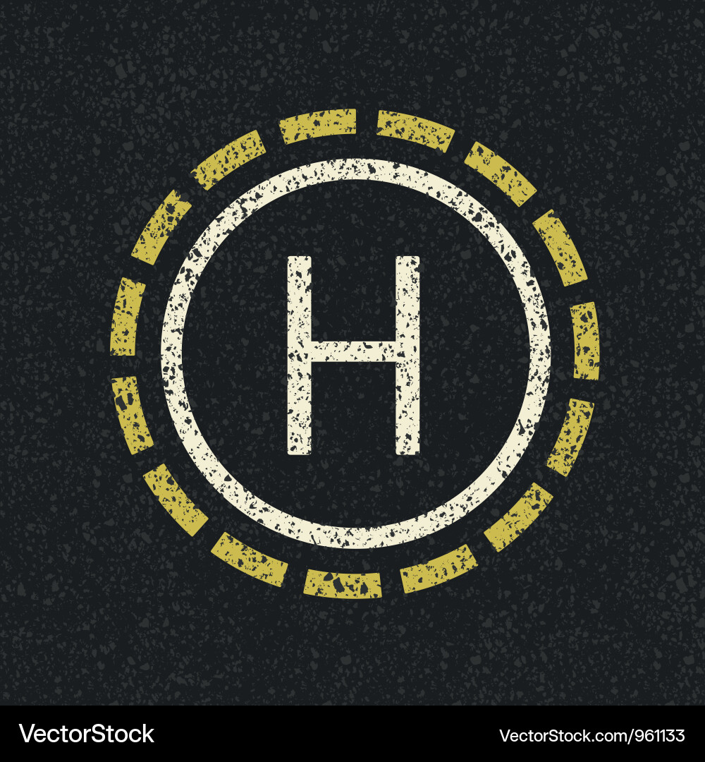 Helicopter Landing Pad Vector Image
