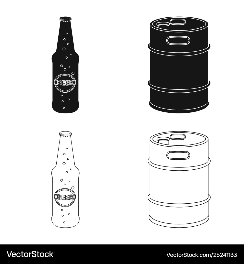 Isolated object pub and bar symbol collection vector image
