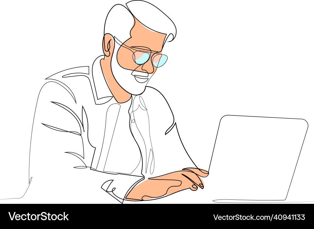 One continuous line is the concept Vector Image