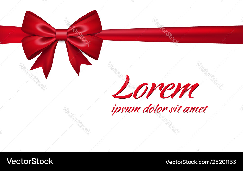 Ribbon bow for gift isolated white background Ribbon bow for gift isolated white background vector image