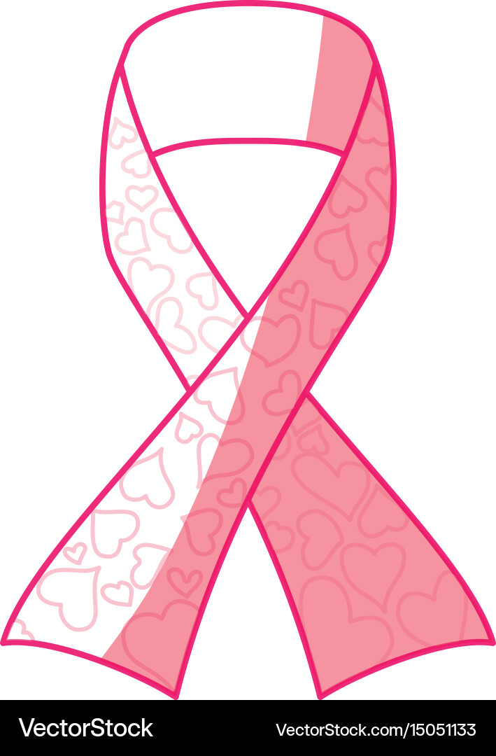 Ribbon cancer symbol Royalty Free Vector Image