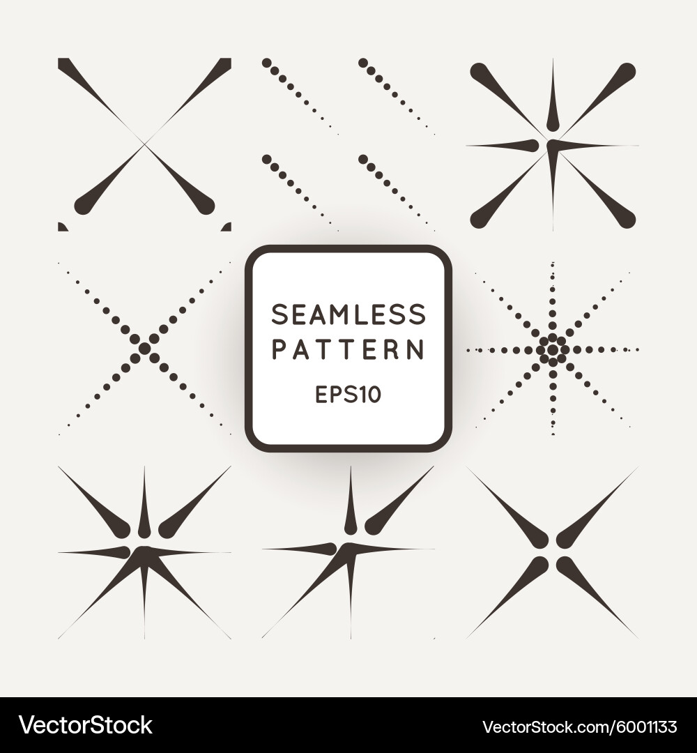 Set of nine abstract seamless patterns Vector Image
