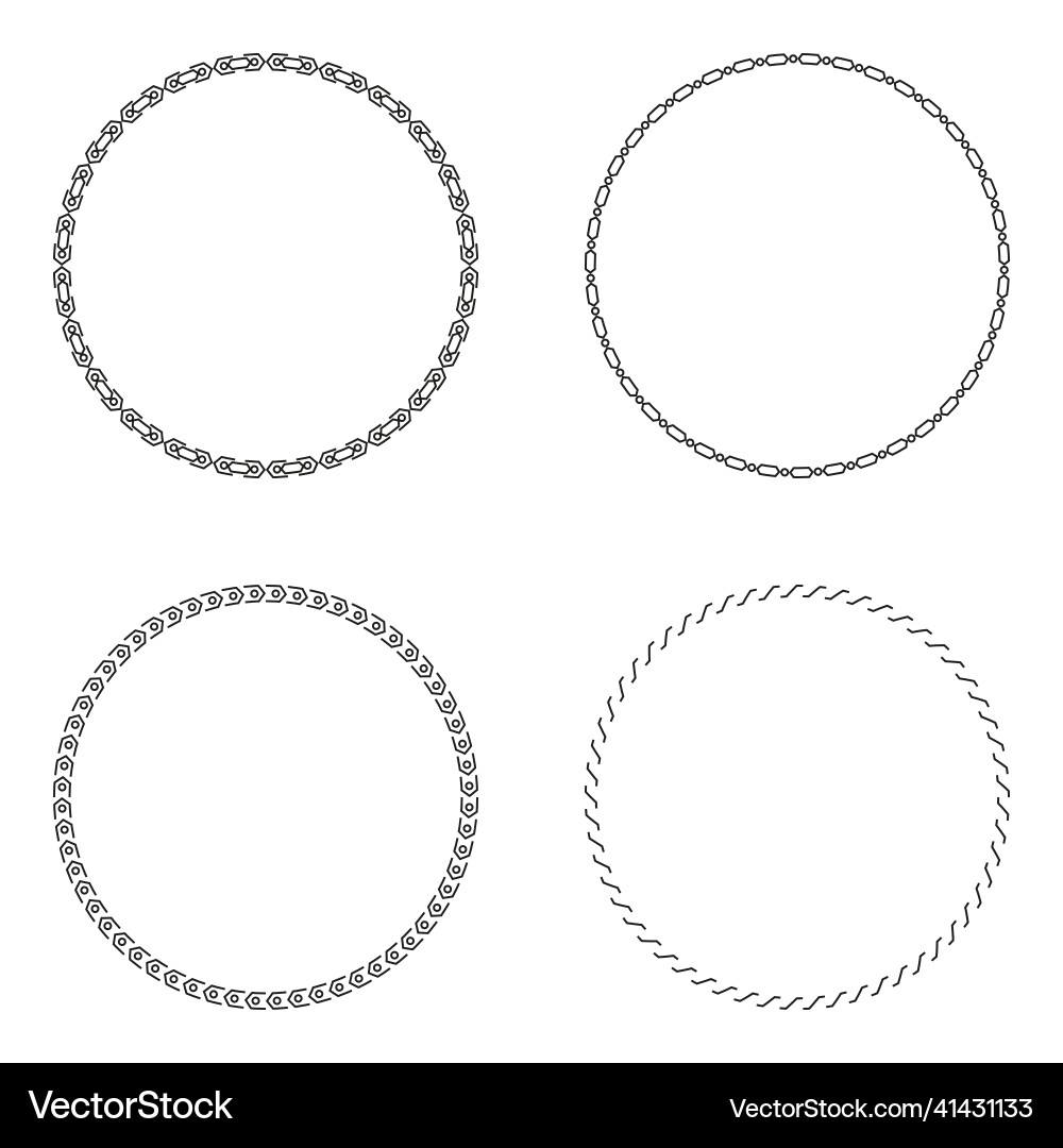 Set of round frames Set of round frames Vector Image