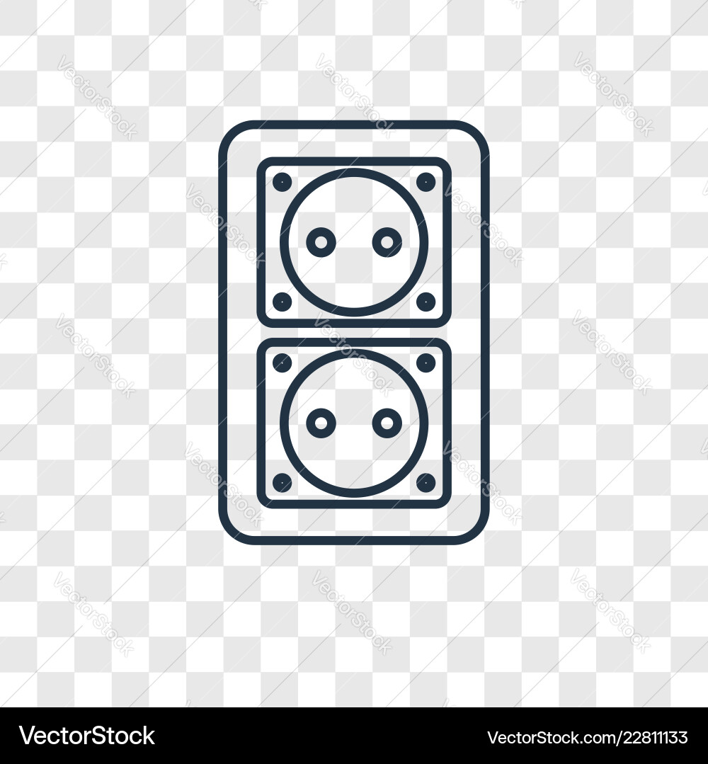 Socket concept linear icon isolated Socket concept linear icon isolated vector image
