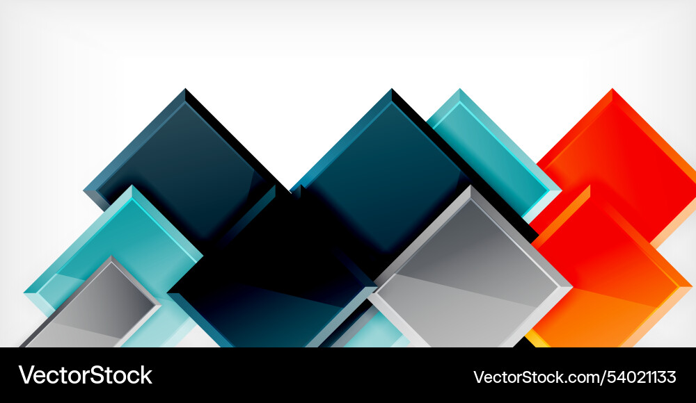 Square shape color abstract geometry Vector Image