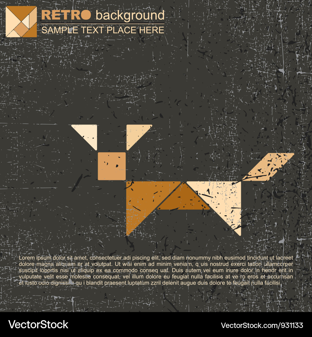 Tangram cat Vector Image