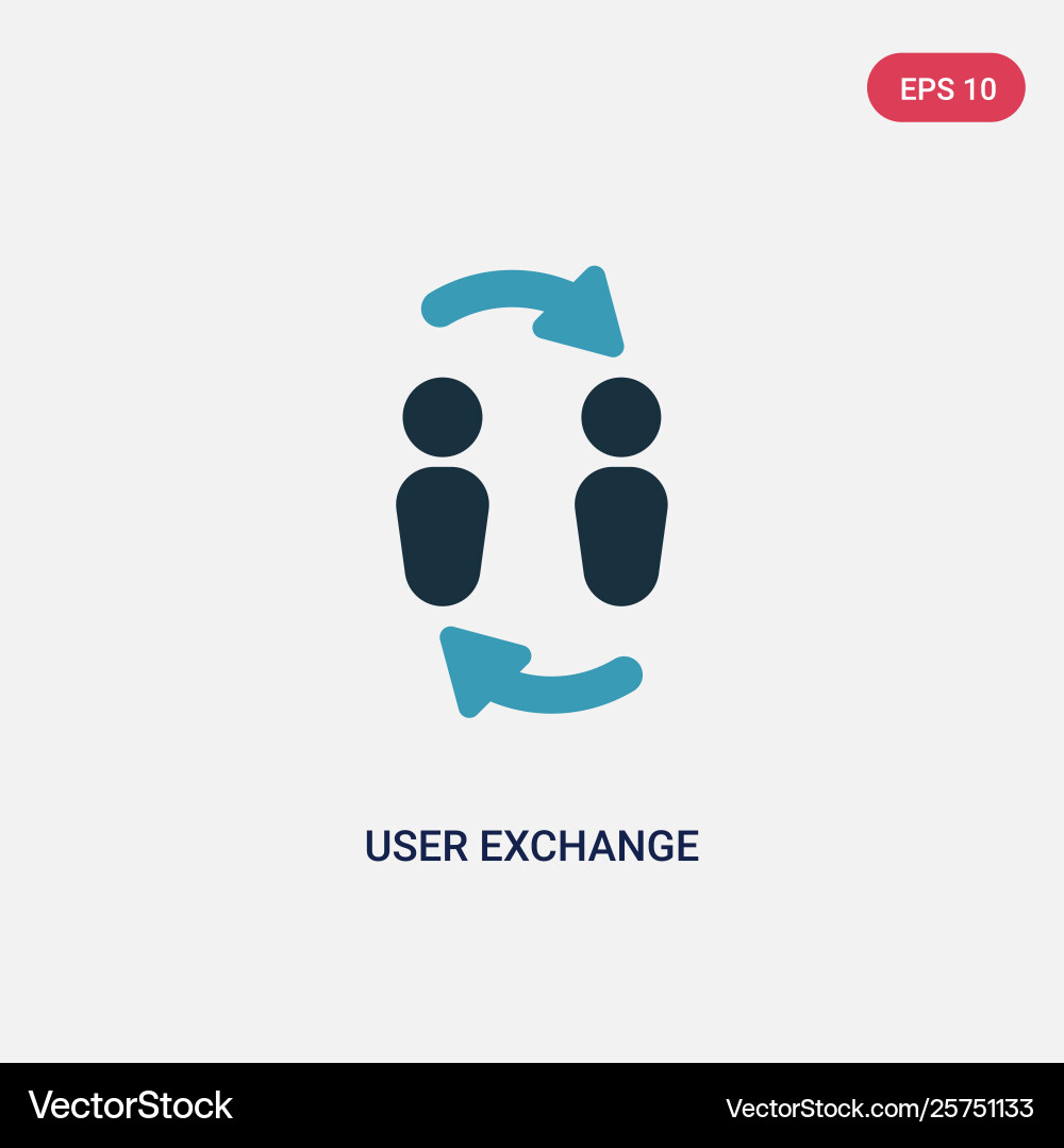 Two color user exchange icon from interface Two color user exchange icon from interface vector image