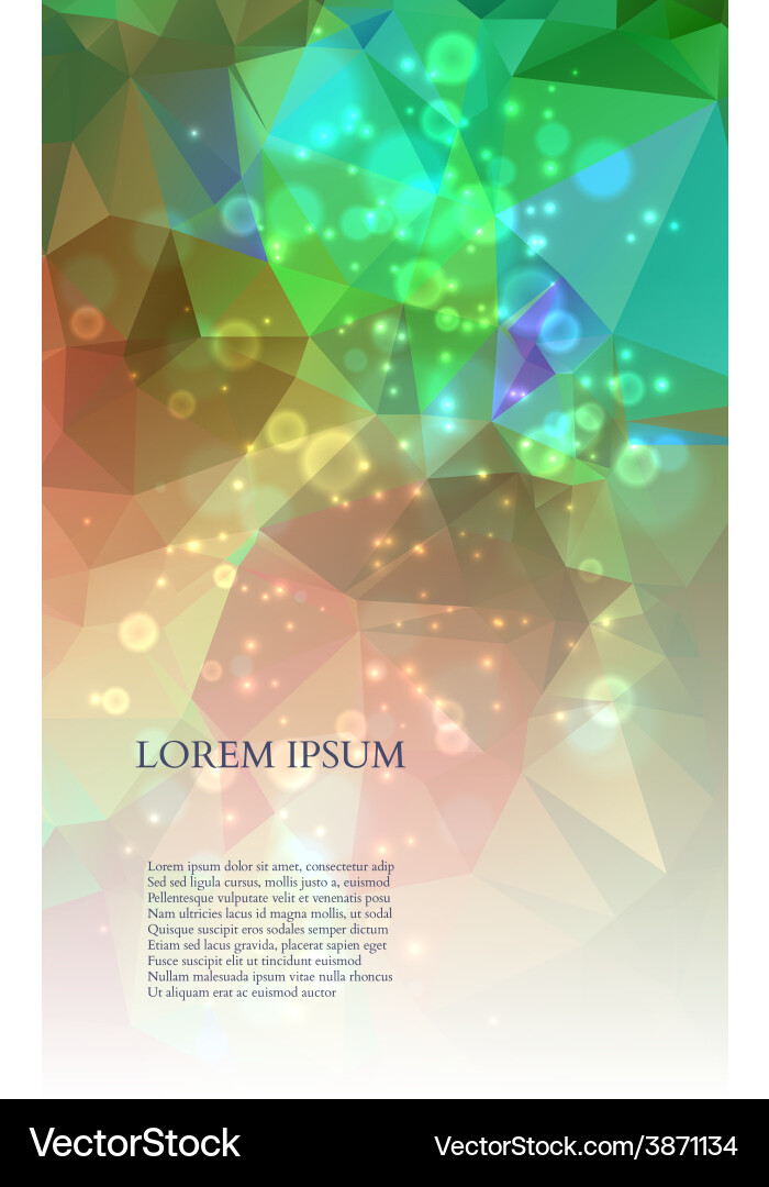 Abstract colorful triangles background vector image