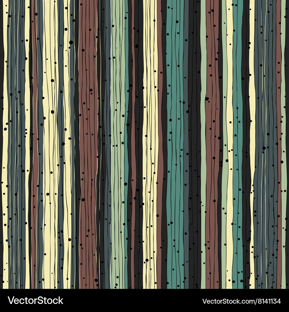 Abstract retro pattern seamless hand-drawn lines vector image