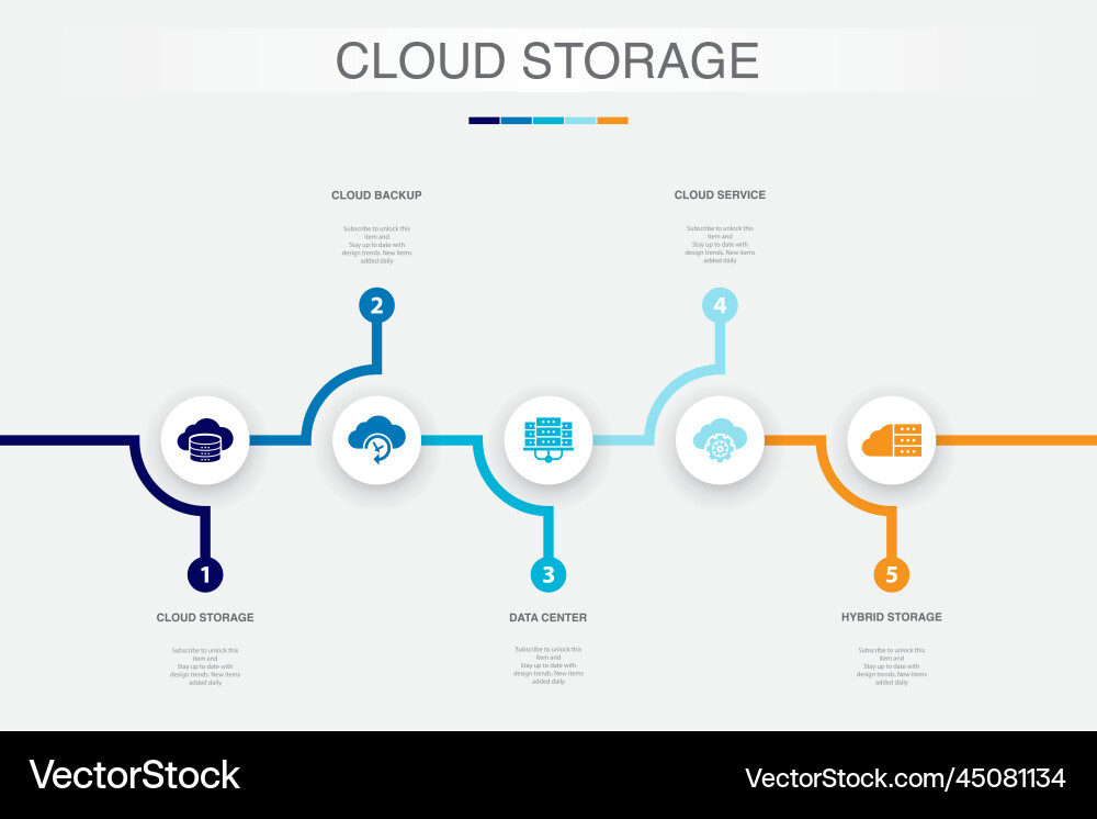 Cloud storage backup data center vector image