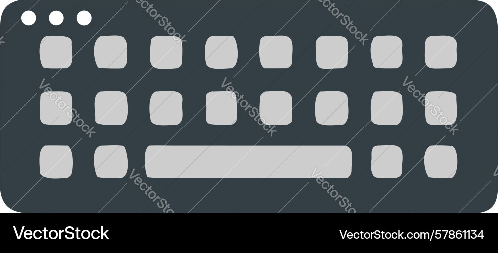 Full-size desktop keyboard in dark minimalist vector image
