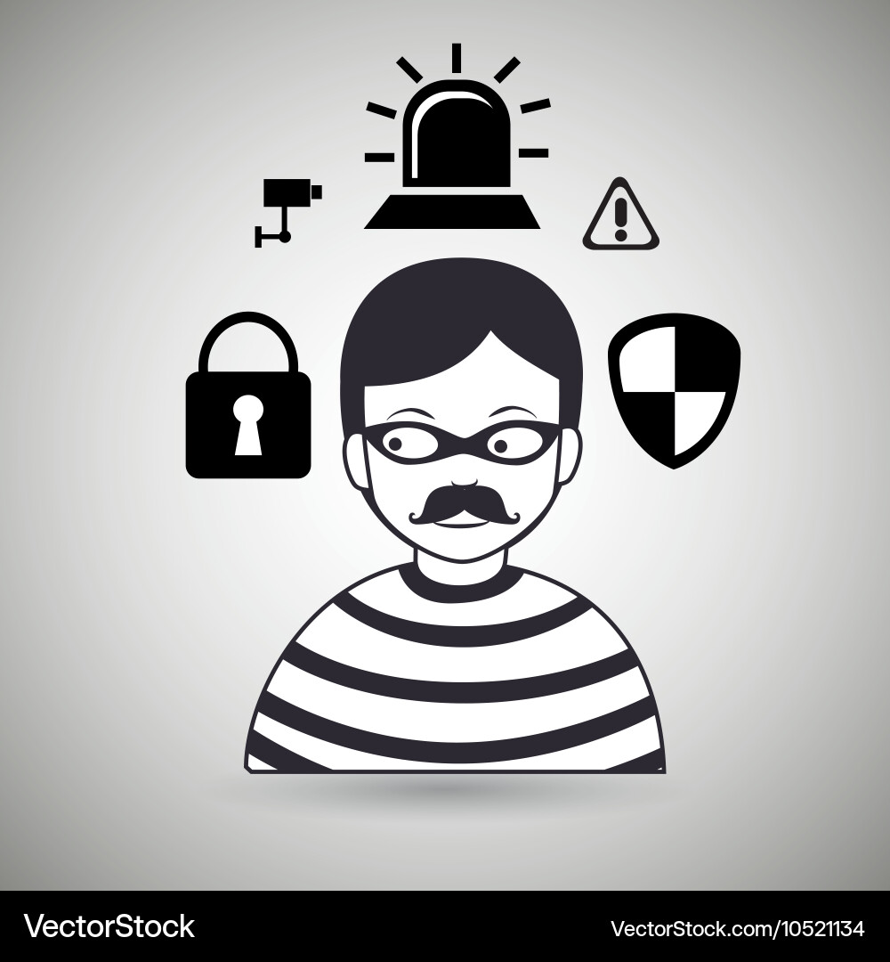 Hacker security protection vector image