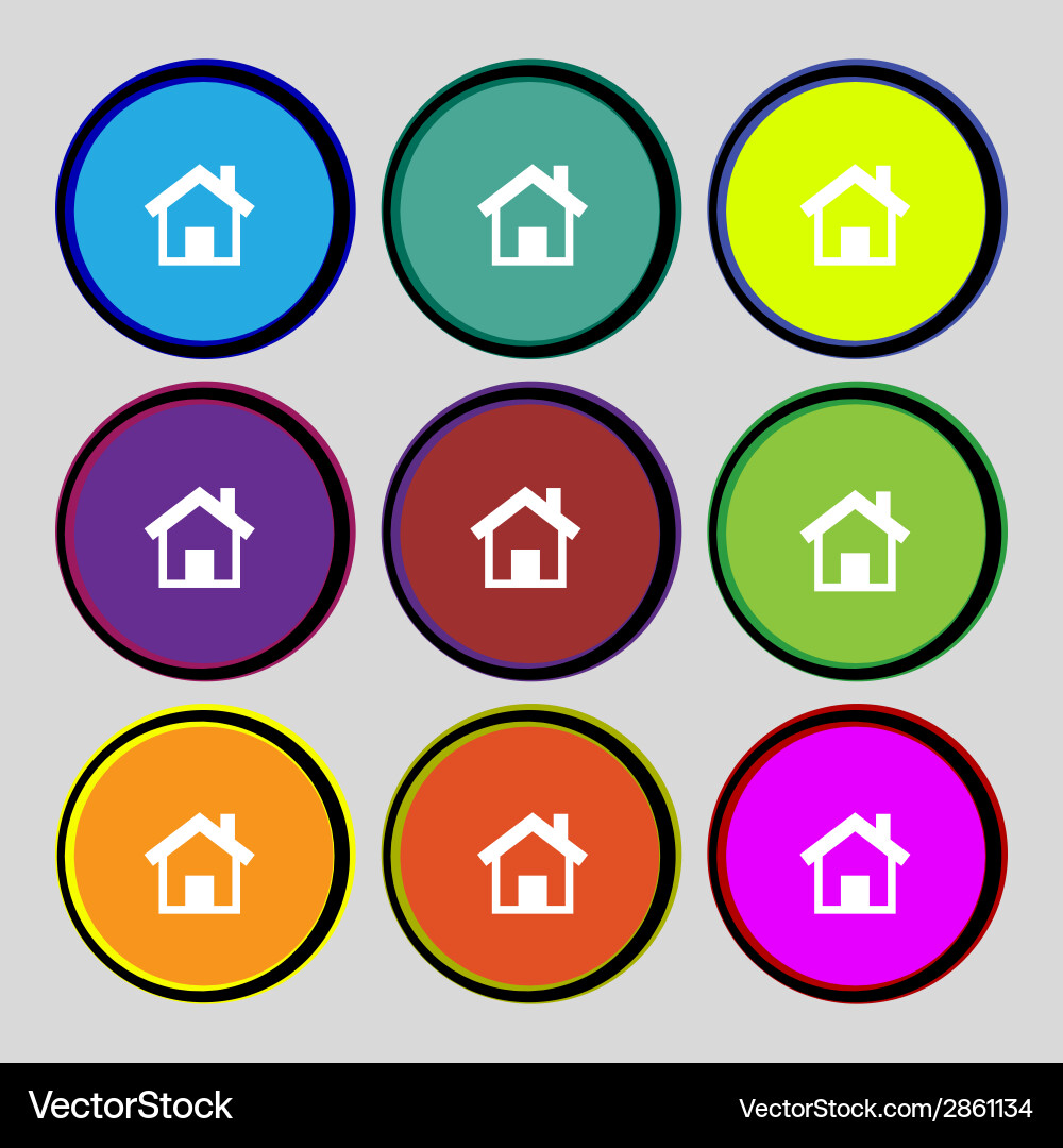 Home sign icon main page button navigation Vector Image