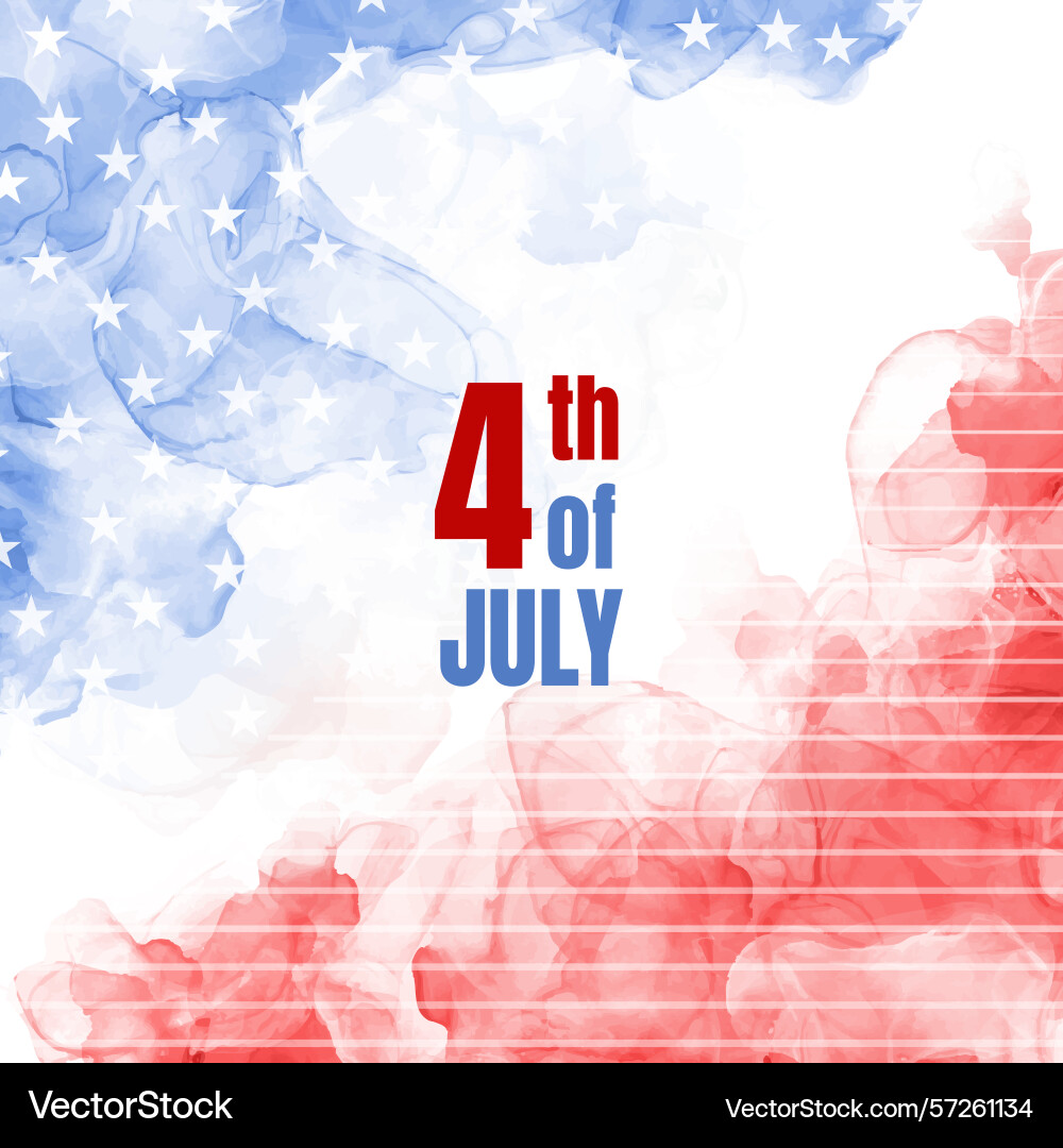 Independence day background with hand painted Vector Image