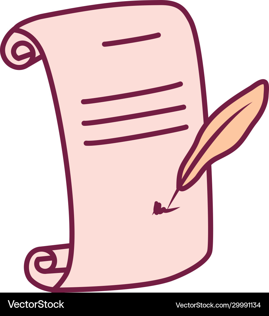 Isolated data document with pen line and fill Isolated data document with pen line and fill vector image