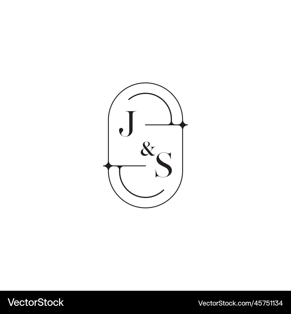 Js line simple initial concept with high quality Js line simple initial concept with high quality vector image