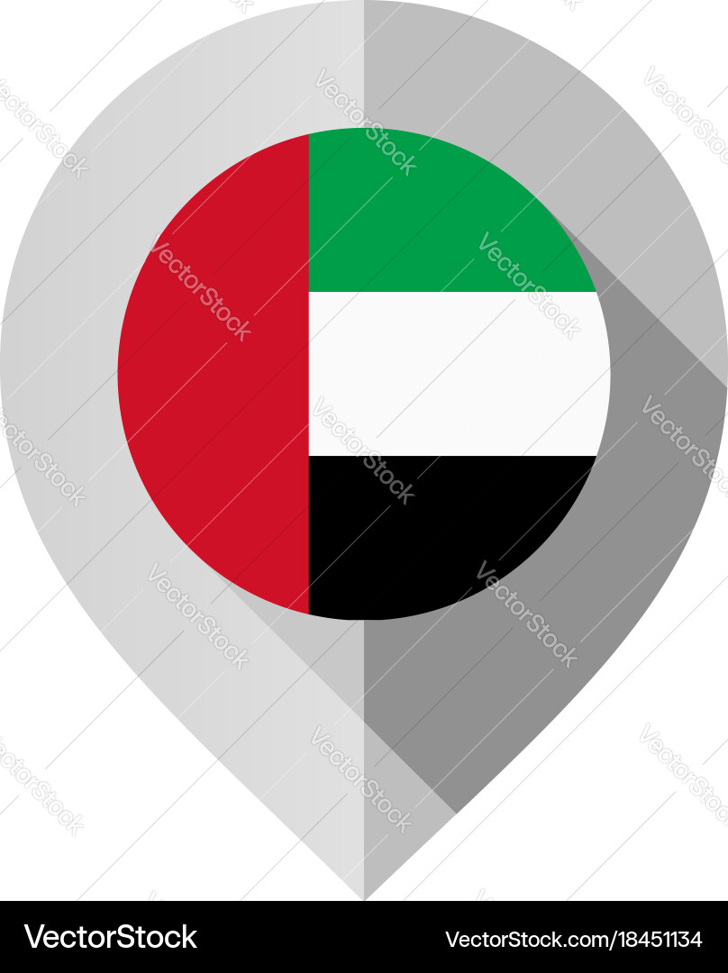 Map Marker with Flag vector image