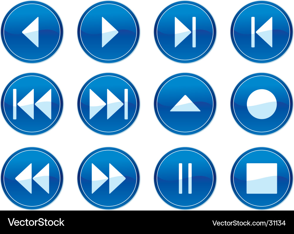 Multimedia Navigation Icons vector image