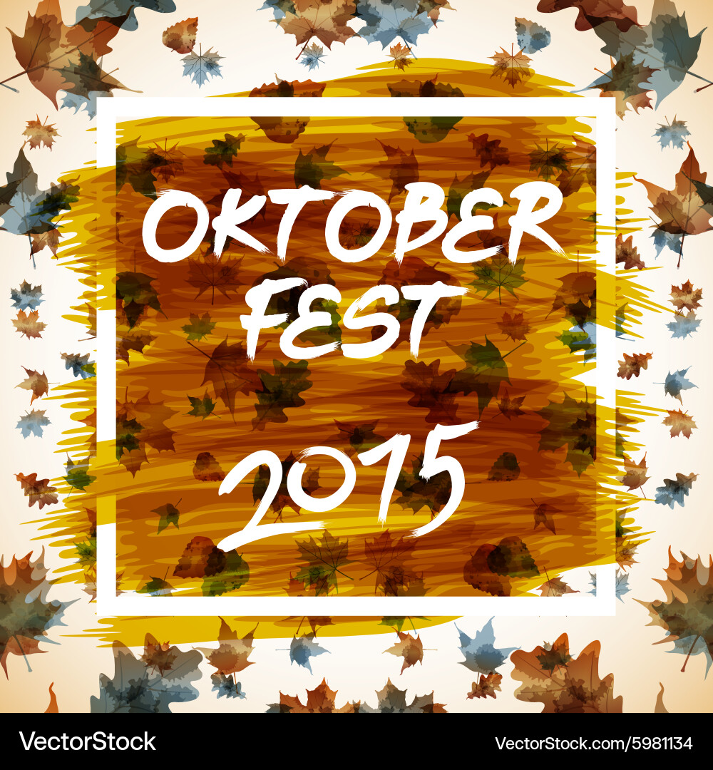 Patch with checkered pattern and text oktoberfest Vector Image