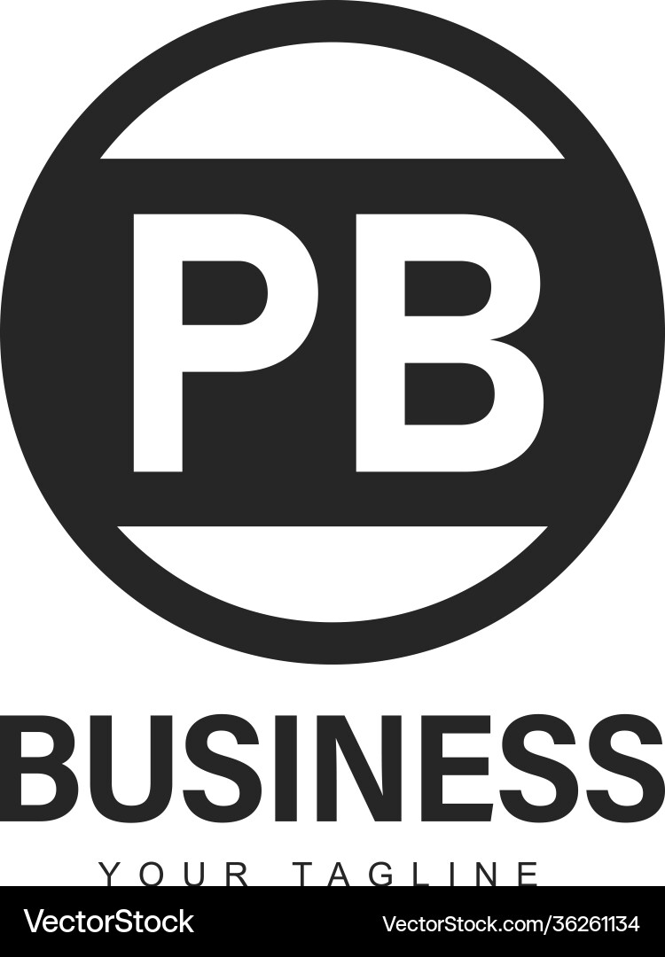 Pb initial a logo design with abstract style Pb initial a logo design with abstract style vector image