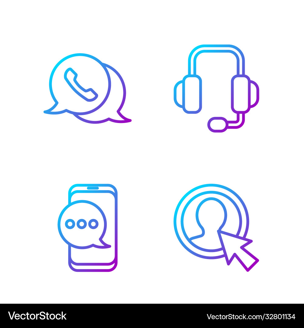 Set line create account screen chat messages Set line create account screen chat messages vector image