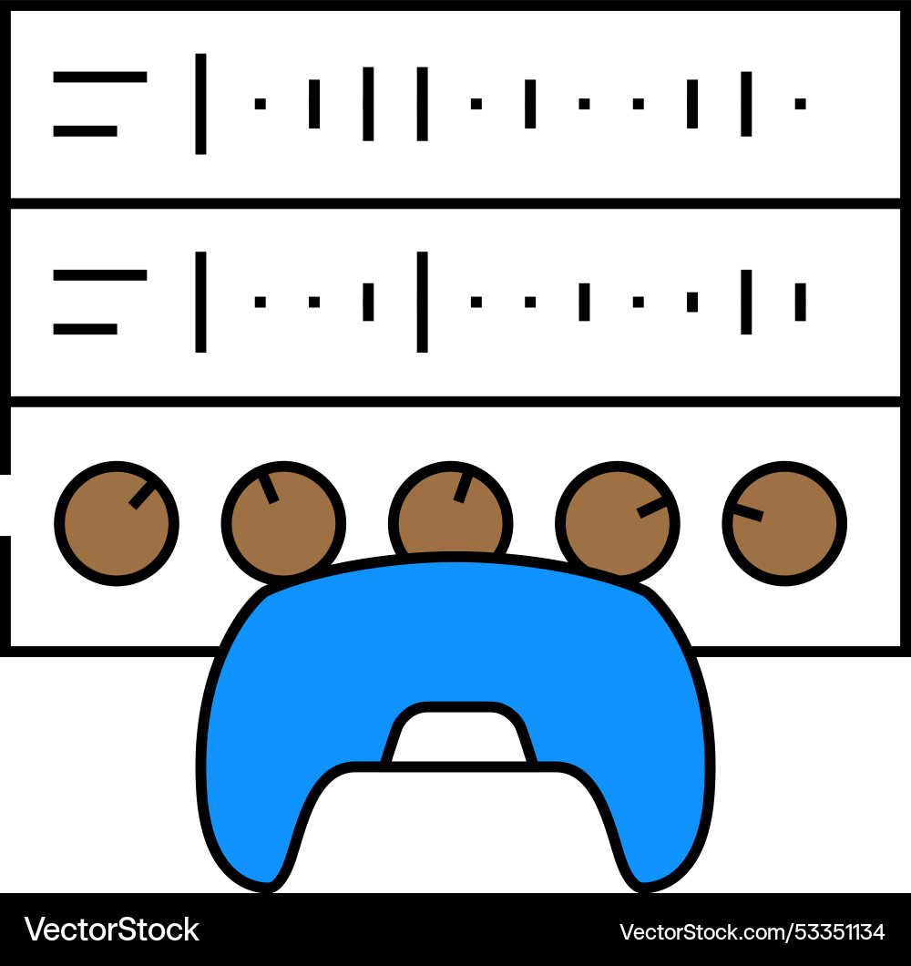 Sound design game development icon color Sound design game development icon color Vector Image