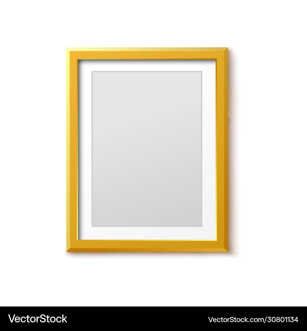 Vertikale gelbe Bildrahmen Mockup realistisch Vertikale gelbe Bildrahmen Mockup realistisch vektorbild