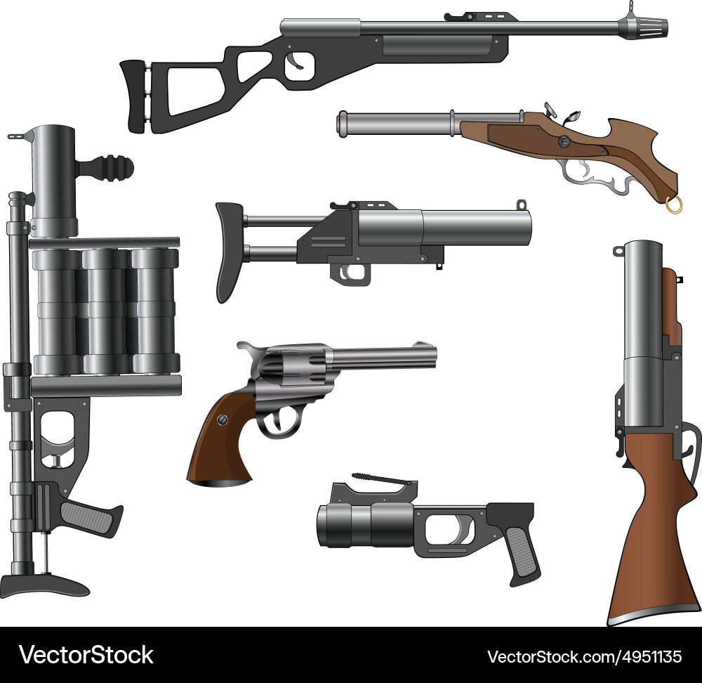 Assorted Weapon Set vector image