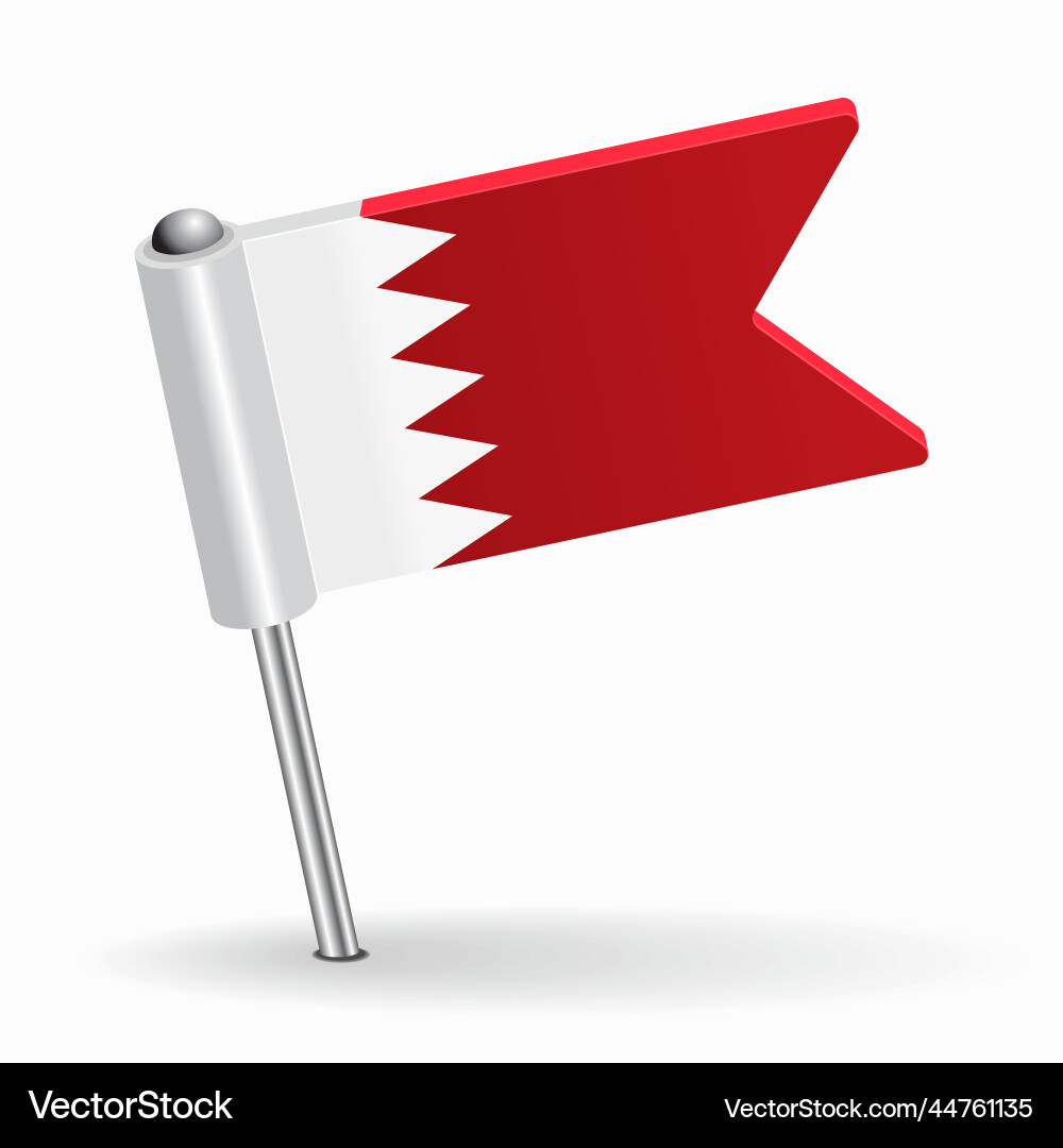 Bahraini flag map pointer layout Bahraini flag map pointer layout vector image