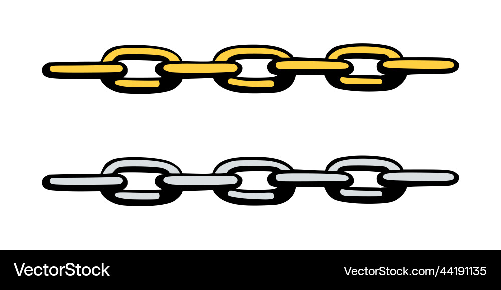 Chain as symbol of unity and cooperation sketch Chain as symbol of unity and cooperation sketch vector image