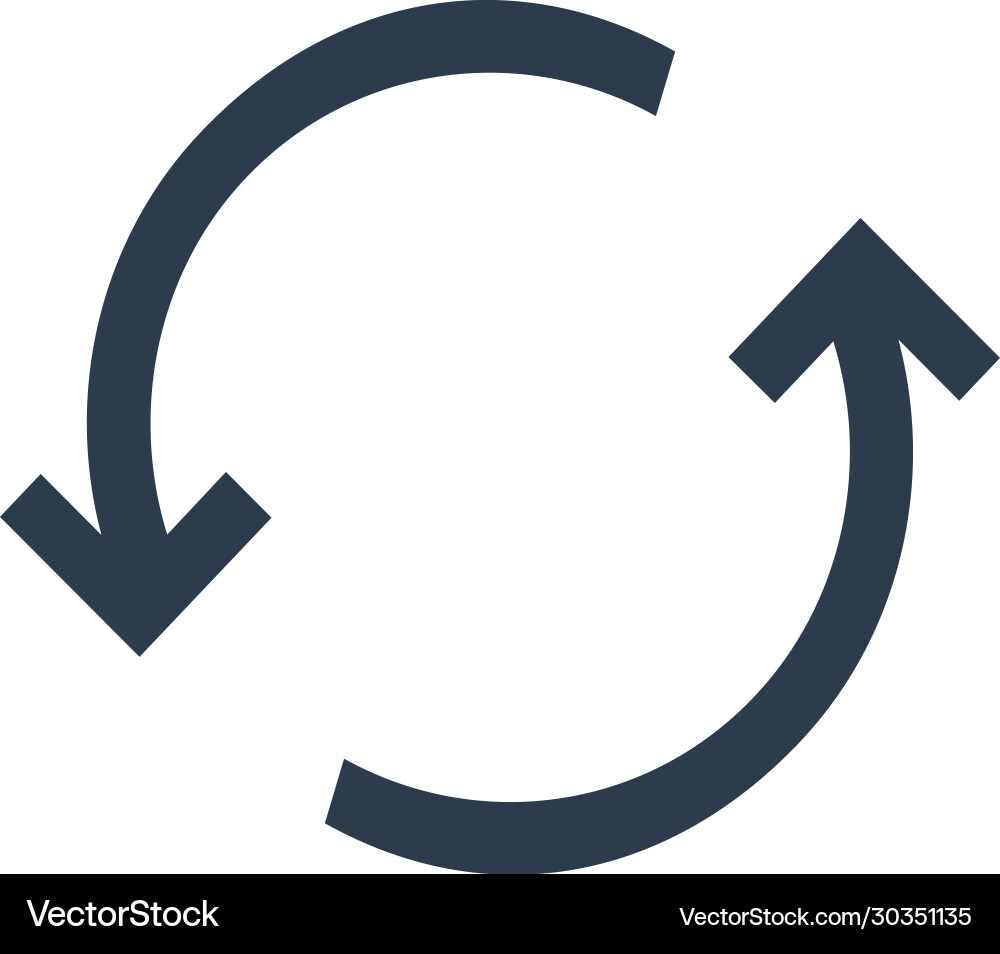Convert icon arrow return recycle stock isolated Convert icon arrow return recycle stock isolated vector image