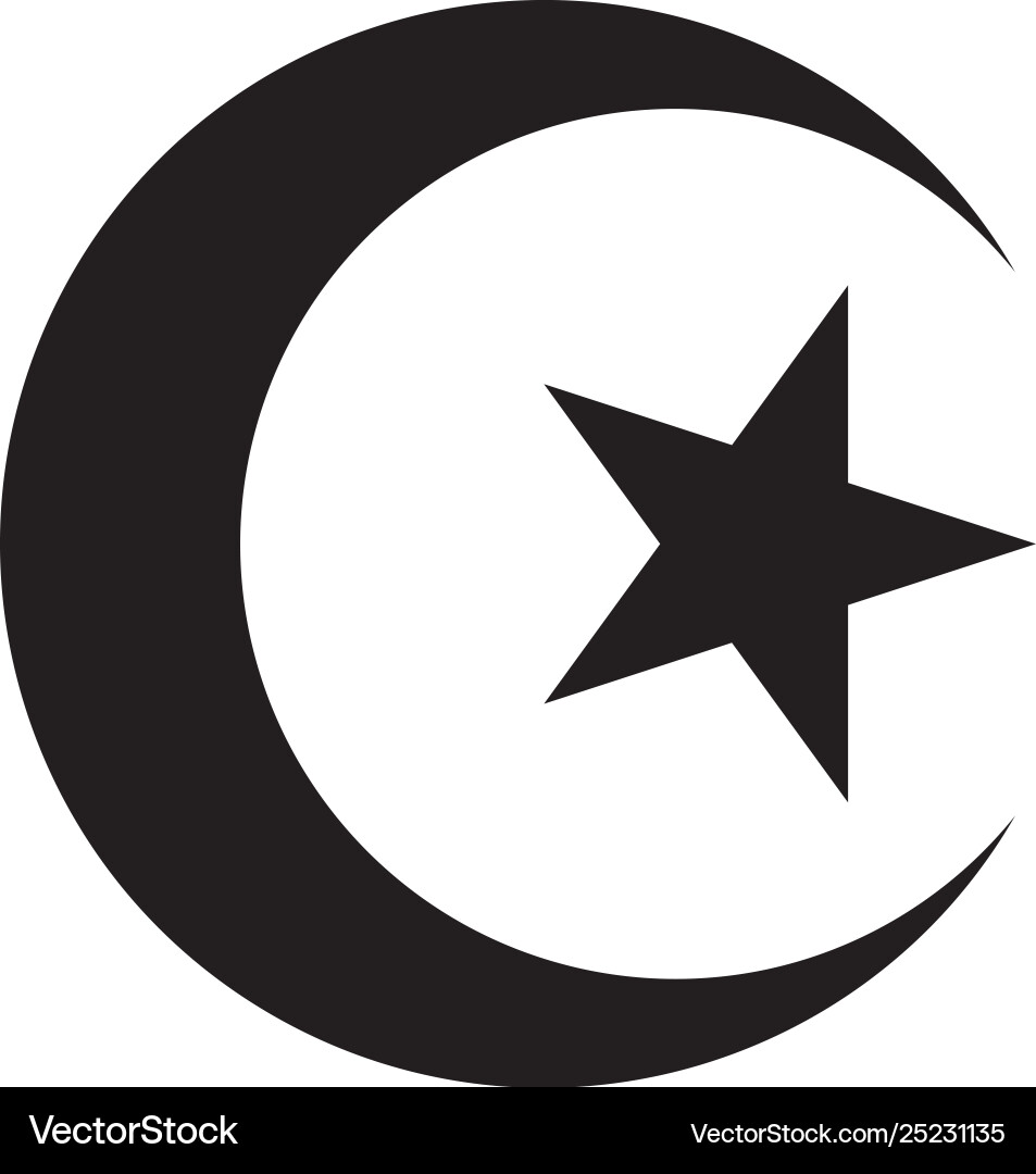 Crescent icon in flat style for apps ui Crescent icon in flat style for apps ui vector image