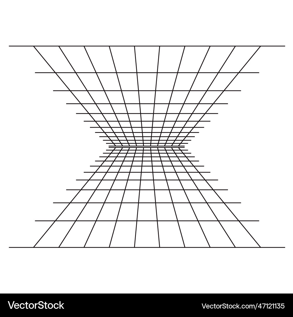 Cyber grid retro punk perspective rectangular Cyber grid retro punk perspective rectangular vector image