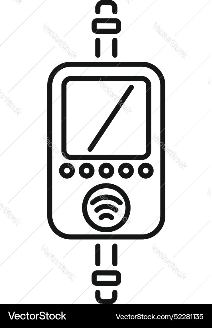Electronic device with buttons showing wifi signal Vector Image