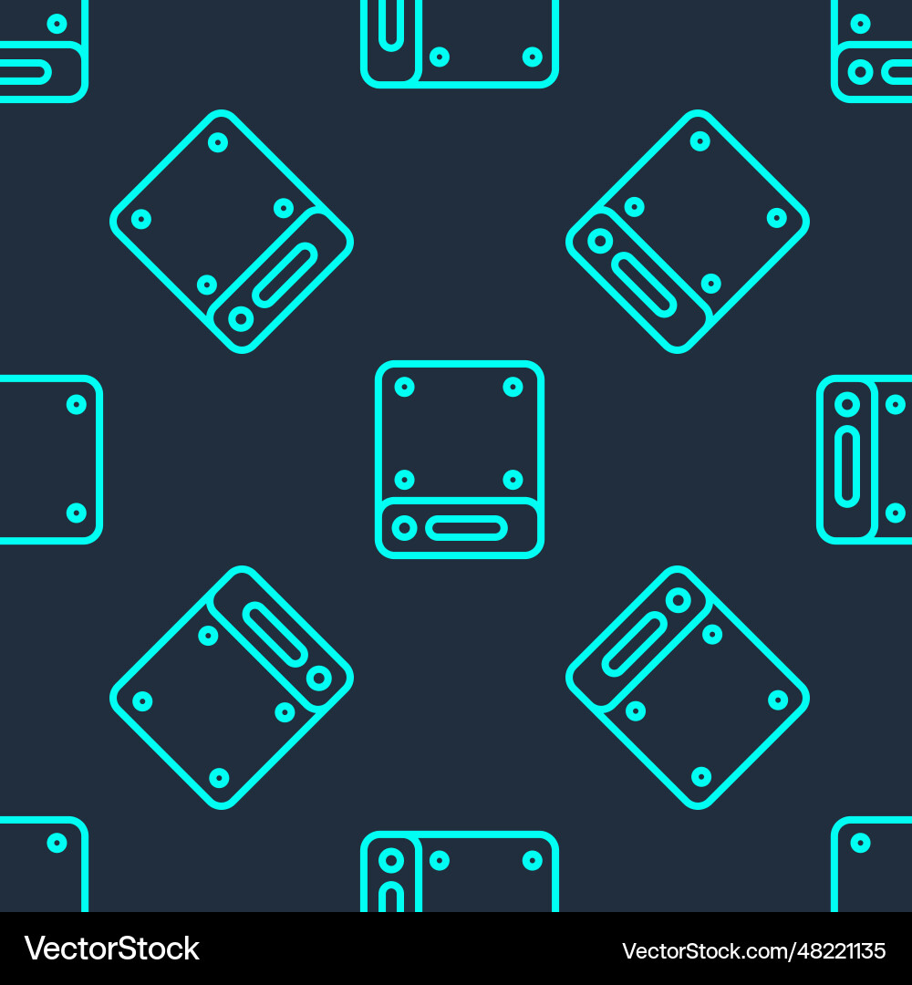 Green line server data web hosting icon isolated Green line server data web hosting icon isolated vector image