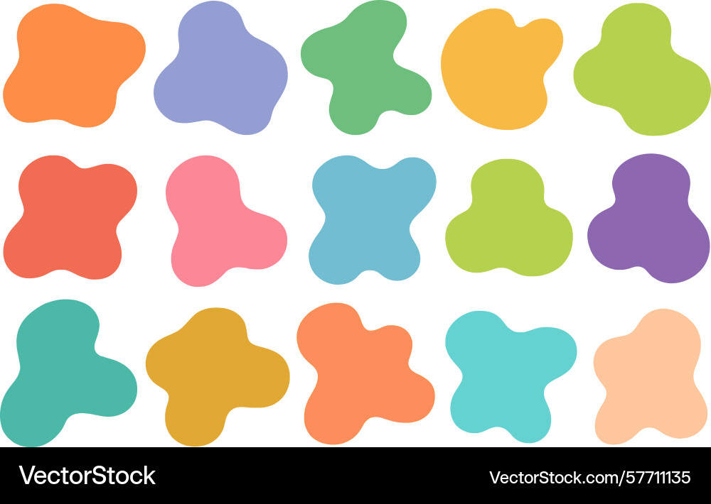 Group of abstract colorful shapes design Group of abstract colorful shapes design vector image