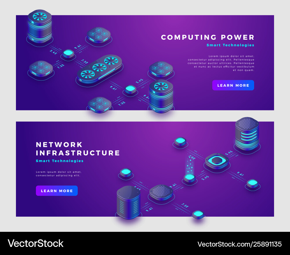 Modern Computing & Database Concept vector image