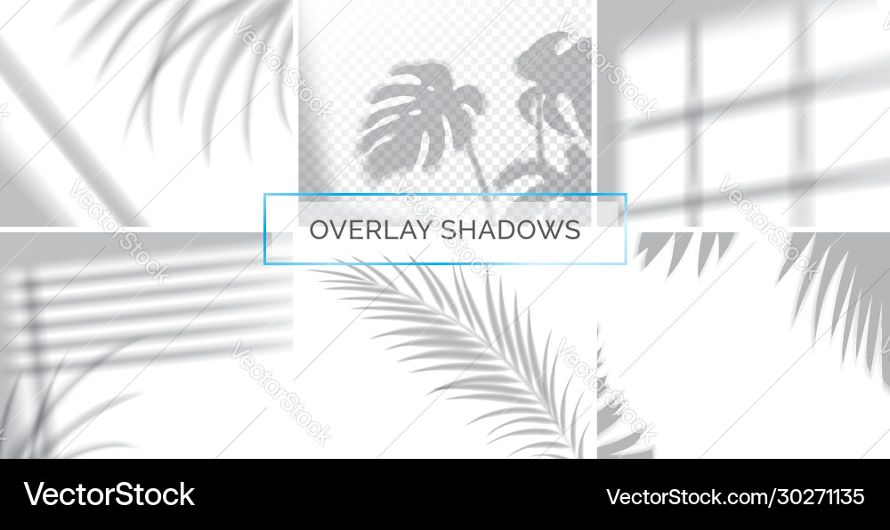 Set shadows overlay effects mock up window Set shadows overlay effects mock up window vector image