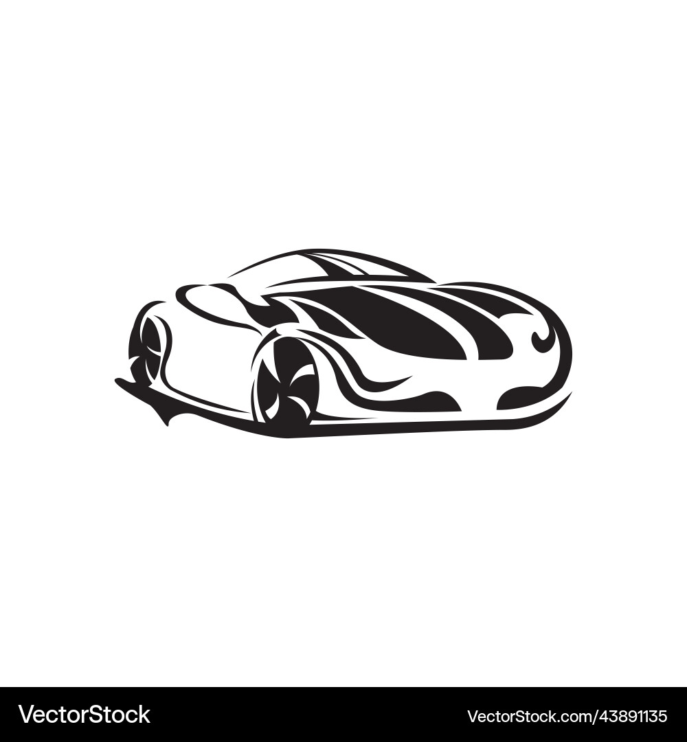 Sports car logo clipart design Sports car logo clipart design vector image